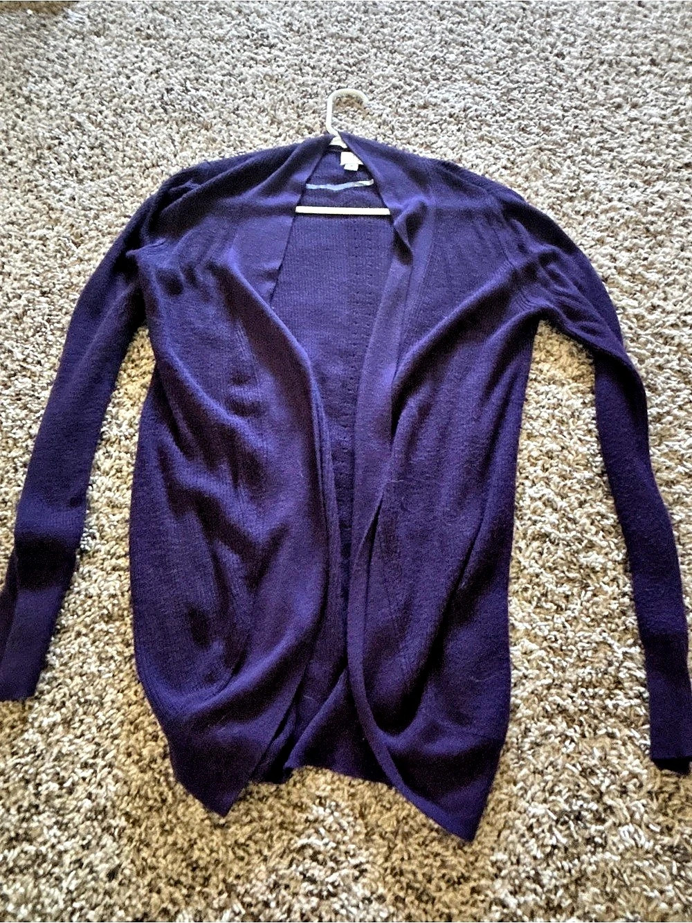 Long Sleeve Cardigan in Purple